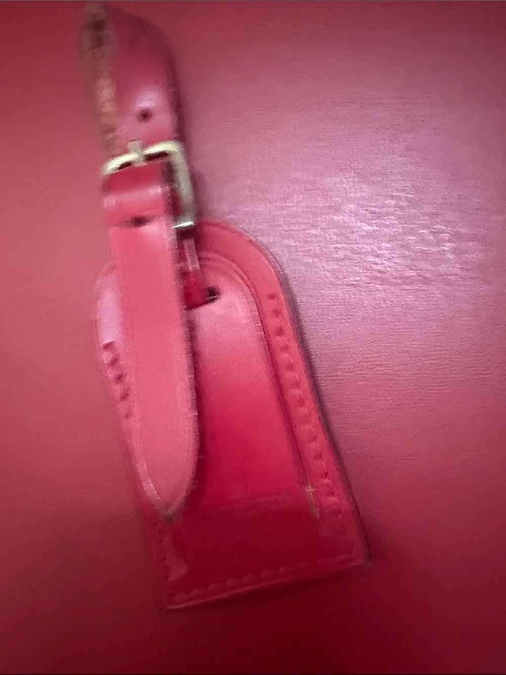 Louis Vuitton Bright Red TIAGA Leather Tag